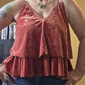 Holiday BOHO Crushed Velvet Camisole